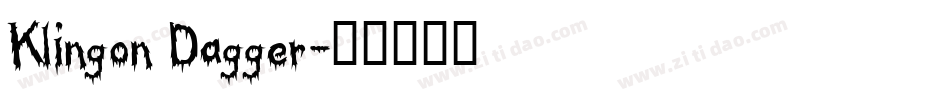 Klingon Dagger字体转换